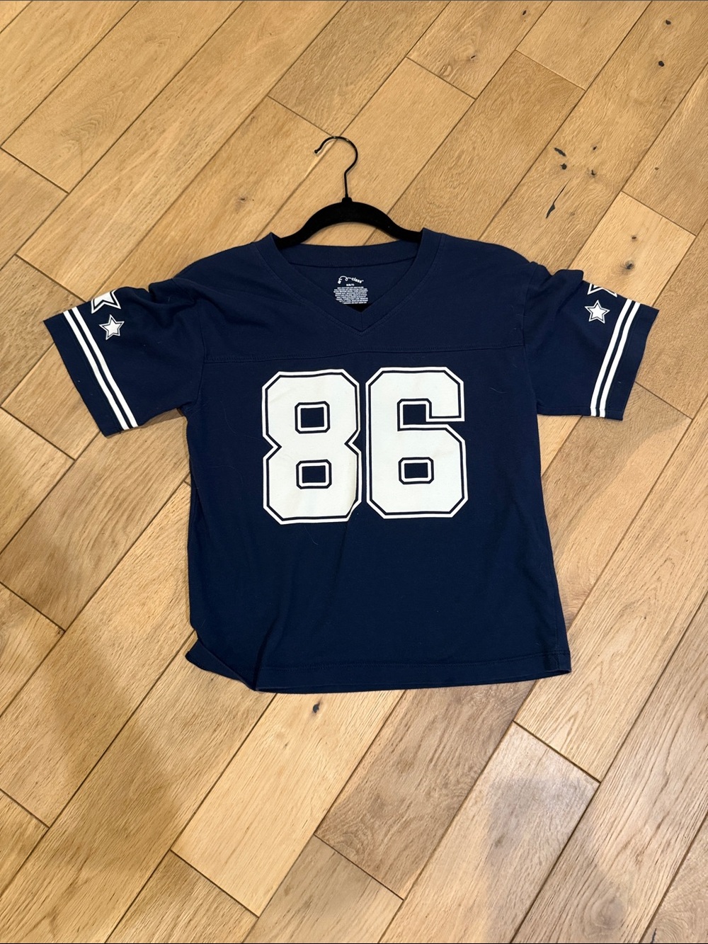 Cat & Jack Navy Short-Sleeve Football Jersey Tee with White '86'